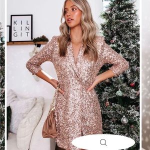 VICI sequin blazer dress